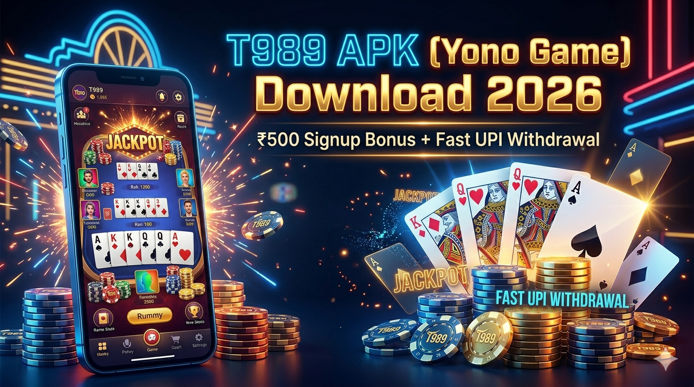 T989 APK Yono Game Download 2026 interface