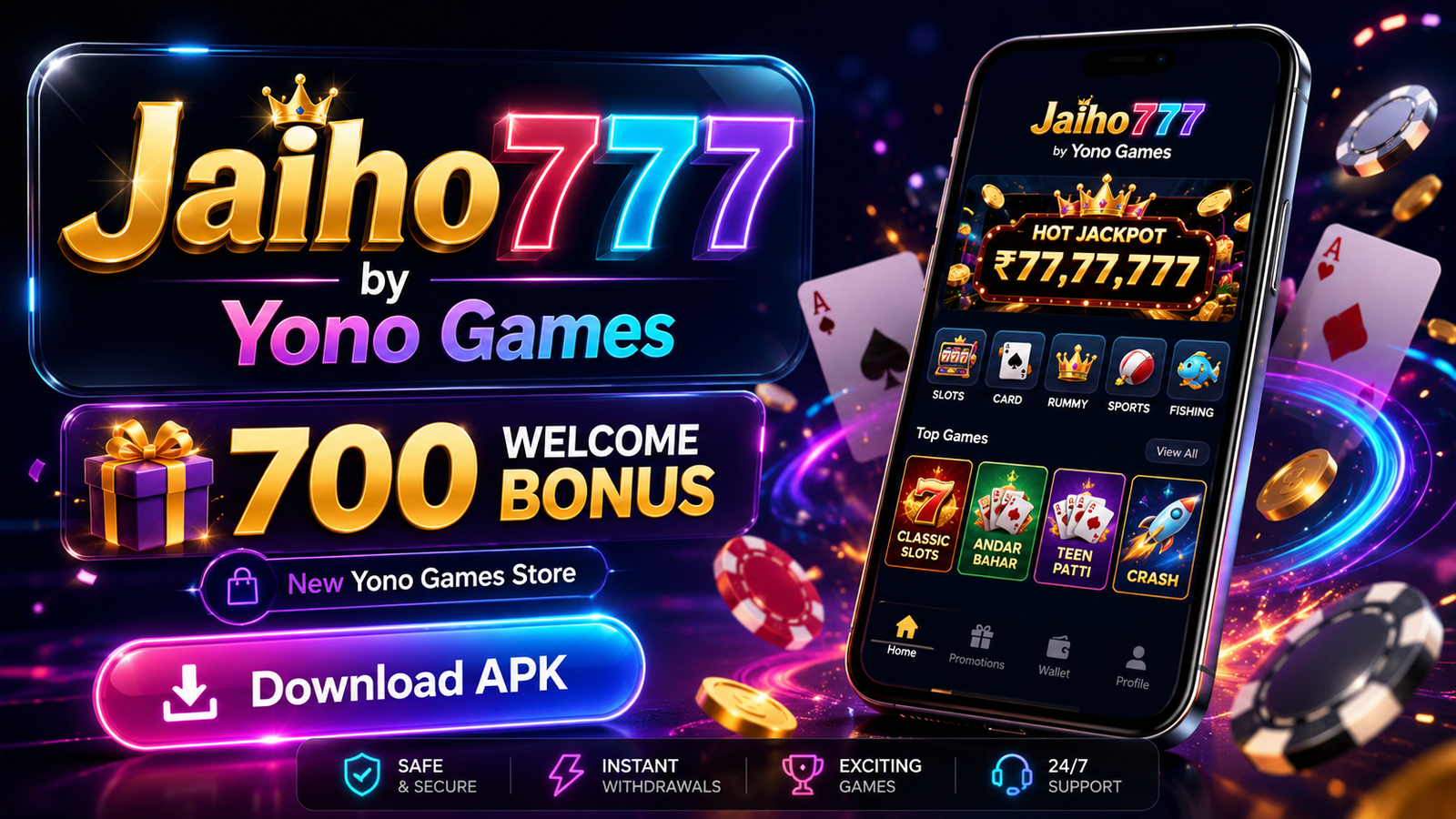 Jaiho 777 by Yono Games with 700 Welcome Bonus