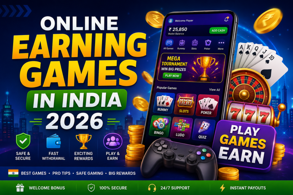 Best online earning games in India 2026 mobile gaming platform guide
