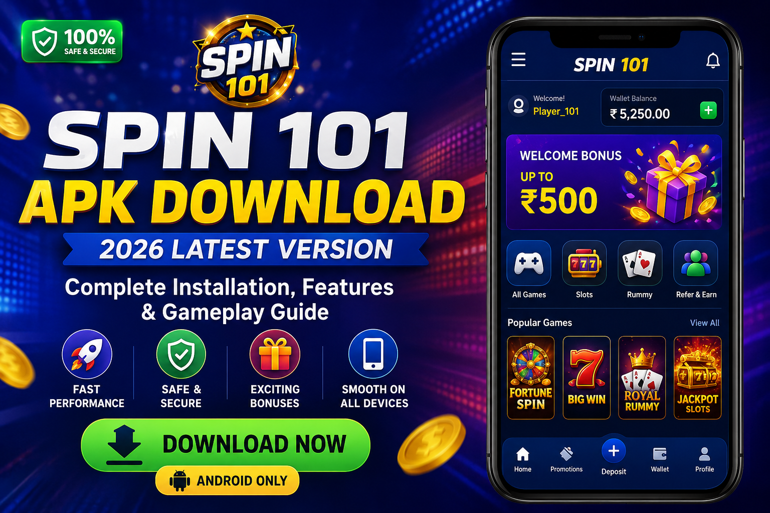 spin 101 apk download 2026 mobile gaming application guide